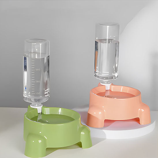 distributeur eau chat BottleCat Rose et vert