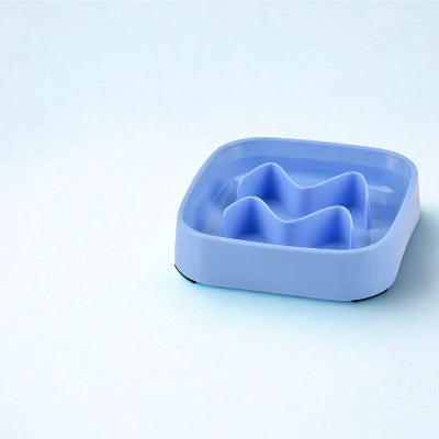 Gamelle-anti-glouton-chat-FeliFit-carre-bleue