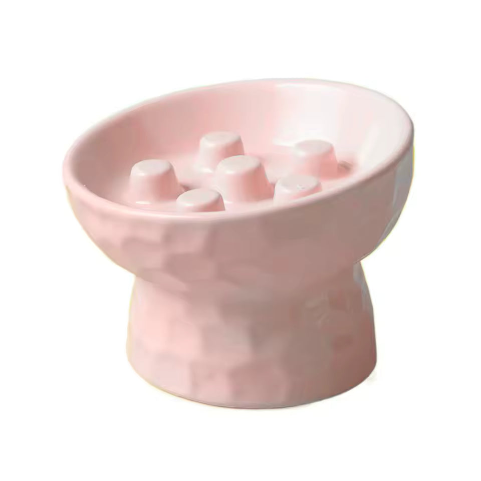 Gamelles anti glouton chat CeraZen Rose