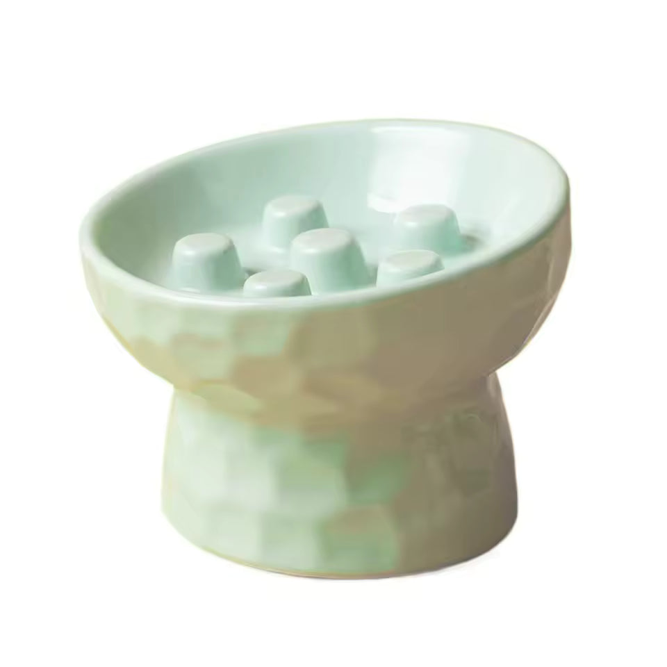Gamelles anti glouton chat CeraZen Verte