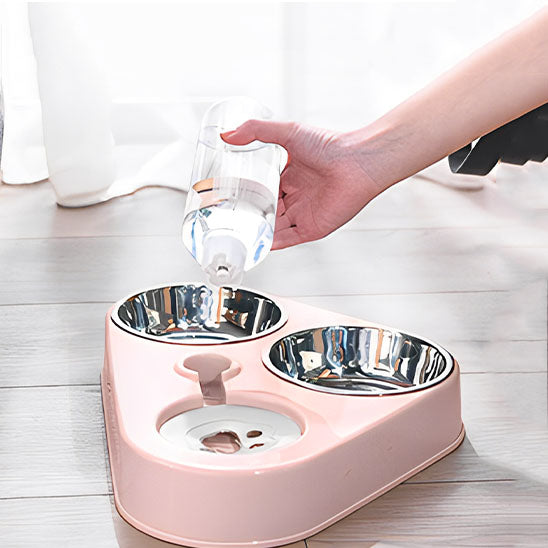 Installation gourde dâeau dans gamelle chat CatSelfServiceFeeder