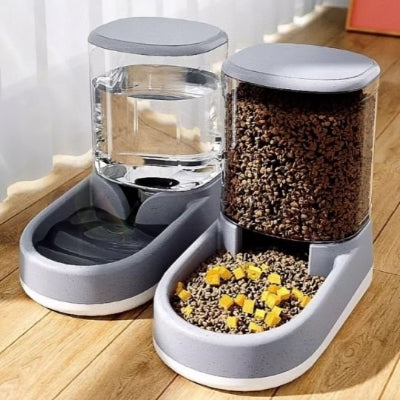 Distributeur de croquettes pour chat et eau AutoFeeder XL gris