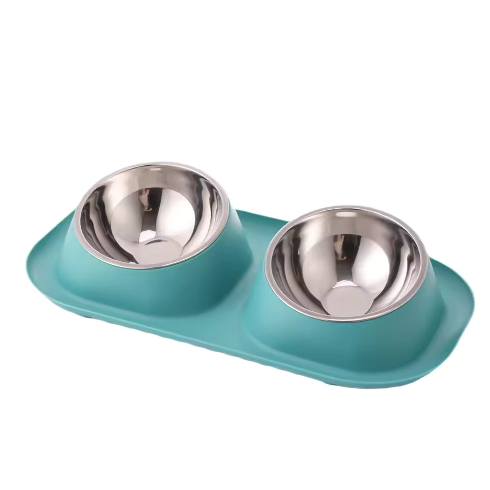 Gamelle chat TwinSteel Bowl green