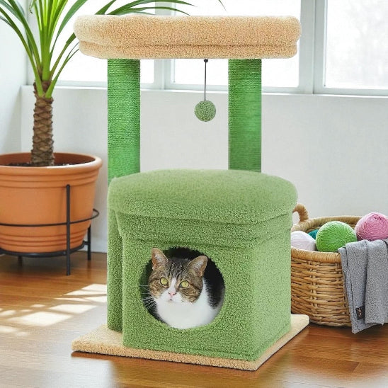 Chat dans Arbre à chat Felidouceur vert