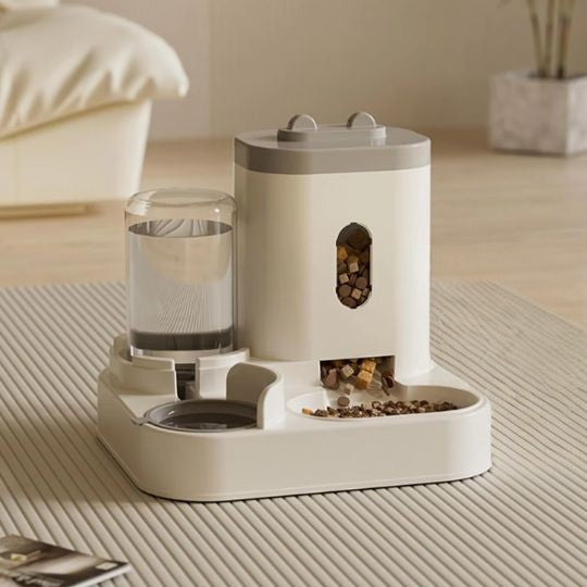Distributeur croquette chat AutoMeal-2-en-1 gris