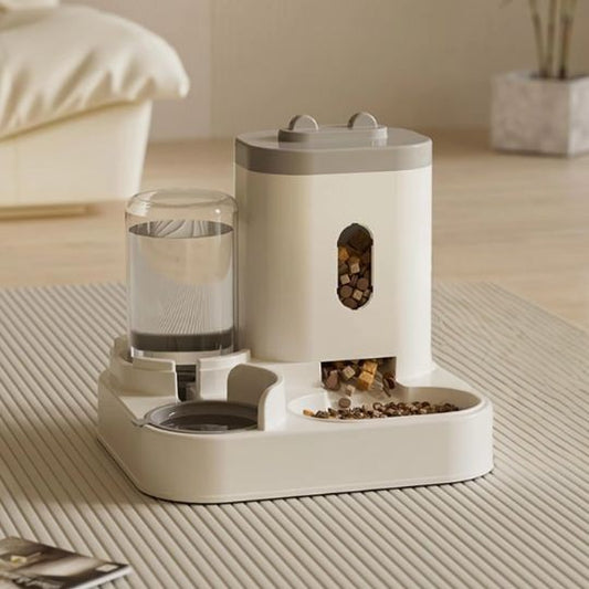 Distributeur croquette chat AutoMeal-2-en-1 gris