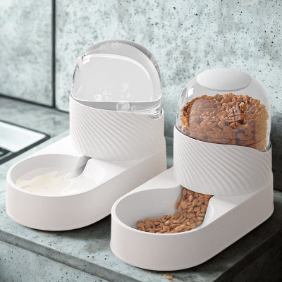 Distributeur croquettes chat PureFeeder-Set avec son abreuvoir