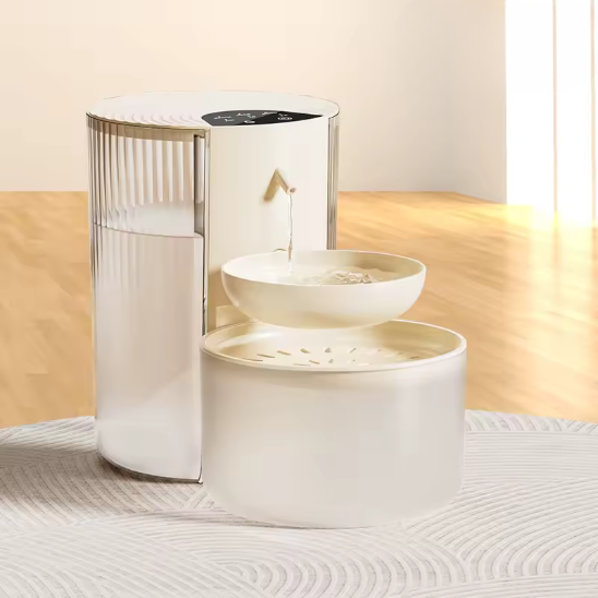 Fontaine a eau chat SmartPetWaterDispenser variante beige