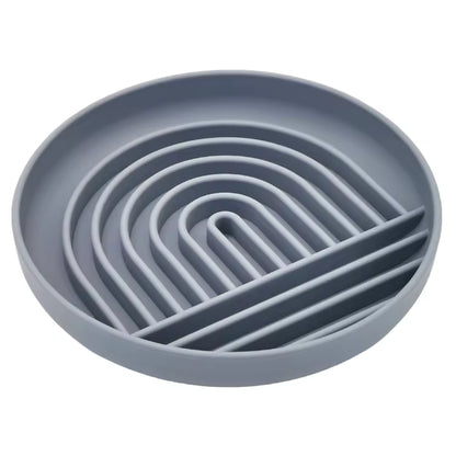 Gamelle anti glouton chat HarmonyPlate grise