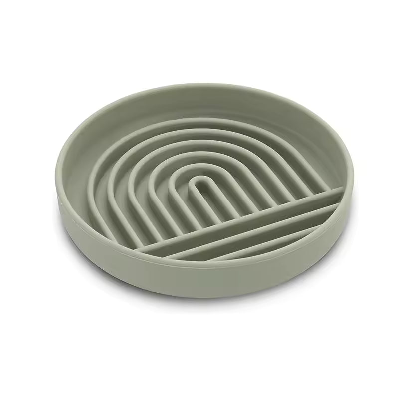 Gamelle anti glouton chat HarmonyPlate verte 