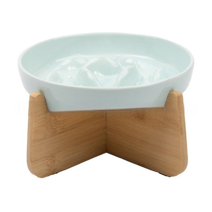 Gamelle anti glouton chat ZenBowl socle bleue