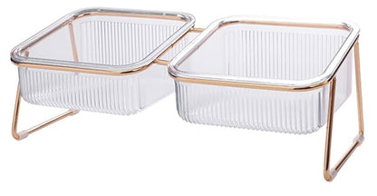 Gamelle chat Cristal&Chic double bol