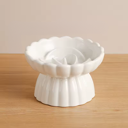 Gamelle chat anti glouton Bowl&Roses variante Blanche