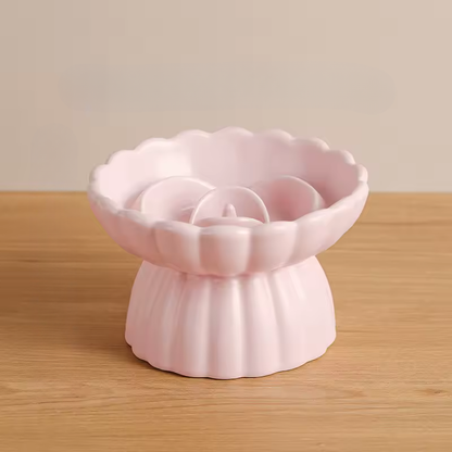 Gamelle chat anti glouton Bowl&Roses variante rose