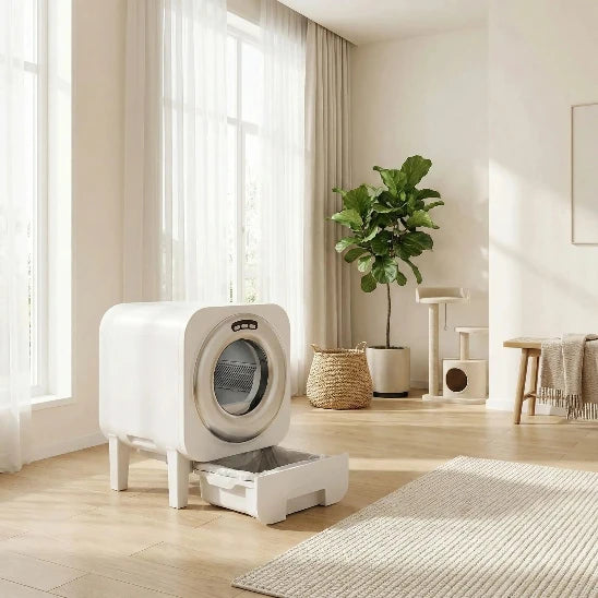 litière automatique bac ouvert