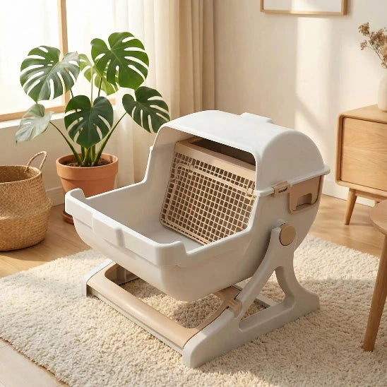 Llitière automatique pour chat SimplyCat beige