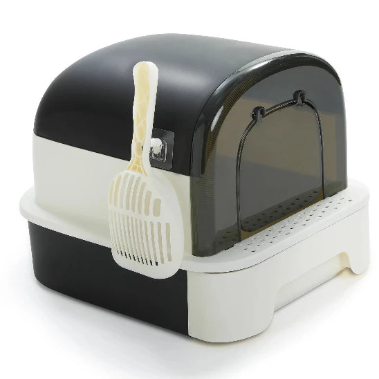 Maison de toilette pour chat LaModulable noire