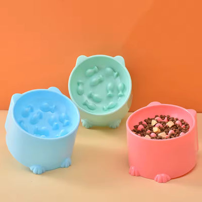 Trois variantes Gamelles anti glouton chat CatFunBowl