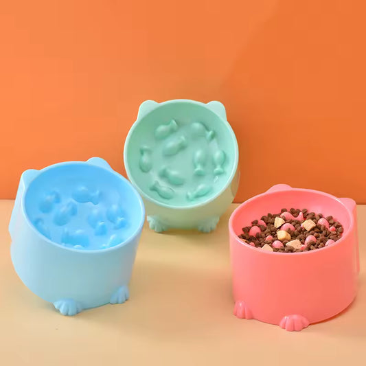 Trois variantes Gamelles anti glouton chat CatFunBowl