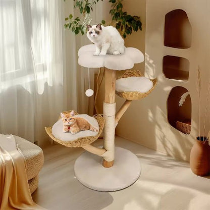 Arbre a chat en bois | Confort Scandinave 2 - Chat Ronronne