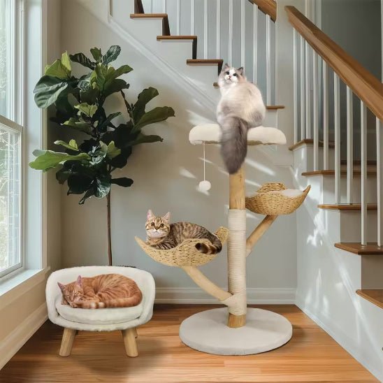 Arbre a chat en bois | Confort Scandinave 2 - Chat Ronronne
