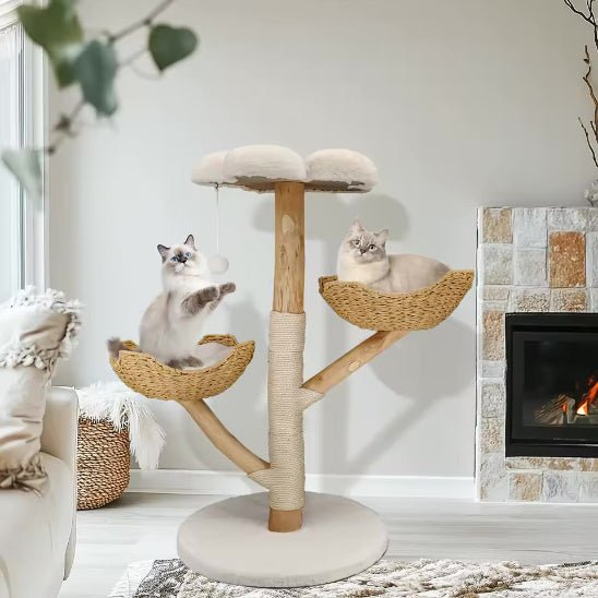 Arbre a chat en bois | Confort Scandinave 2 - Chat Ronronne