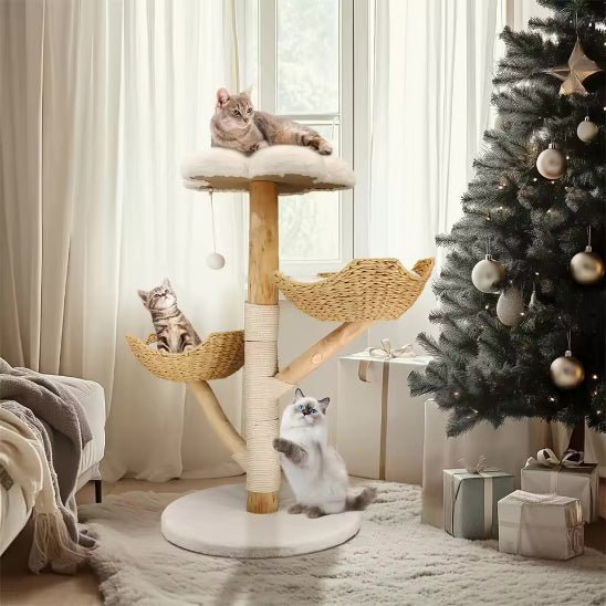 Arbre a chat en bois | Confort Scandinave 2 - Chat Ronronne