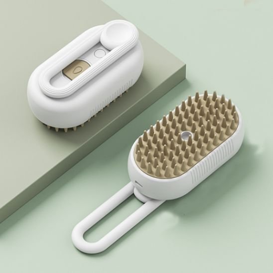 Brosse à chat blanche