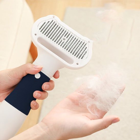 Brosse pour chat et boule de poils