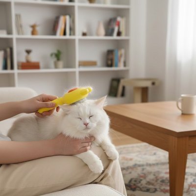 Brosse pour Chat | L’anti - Mue - Chat Ronronne