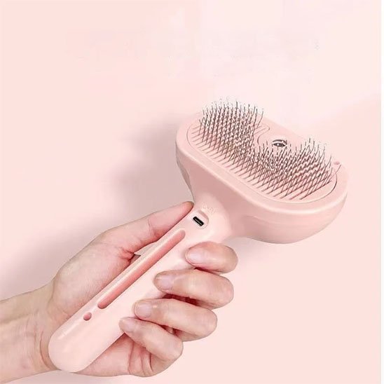 Brosse pour chat​ rose