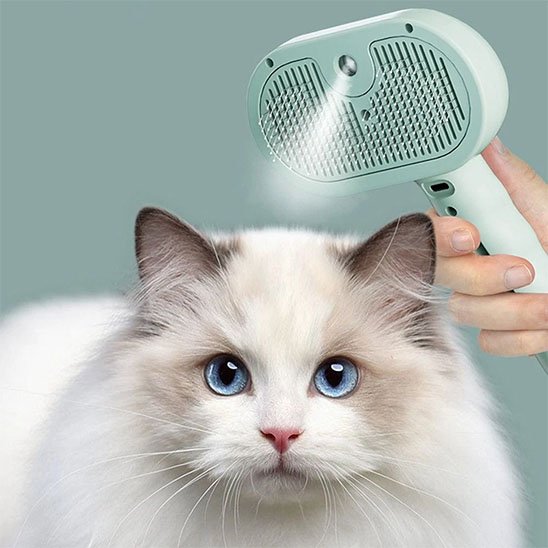 Brosse pour chat​ verte