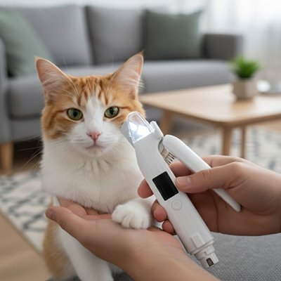 chat roux et Coupe griffe pour Chat BelleGrif’