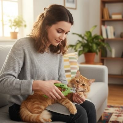 Coupe griffe pour chat vert 