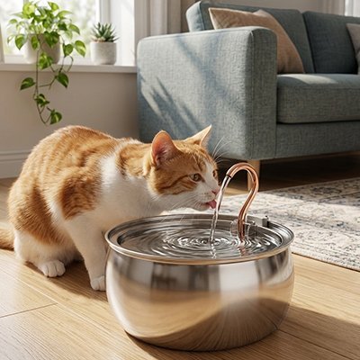 Fontaine a eau Chat | Fraîcheur Continue - Chat Ronronne