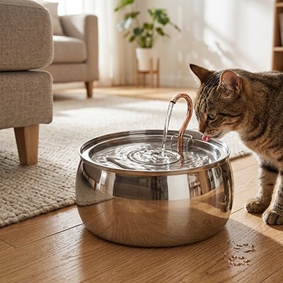 Fontaine a eau Chat | Fraîcheur Continue - Chat Ronronne