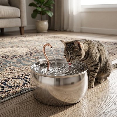 Fontaine a eau Chat | Fraîcheur Continue - Chat Ronronne