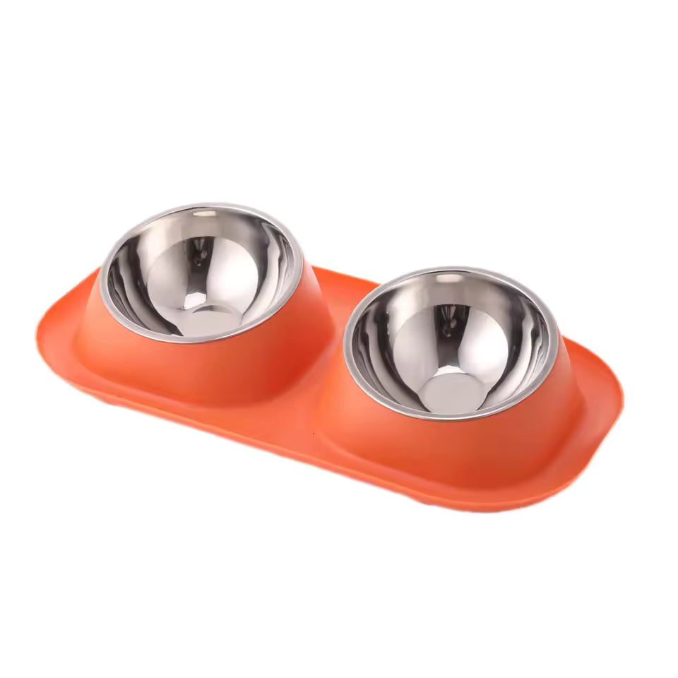 Gamelle chat TwinSteel Bowl orange
