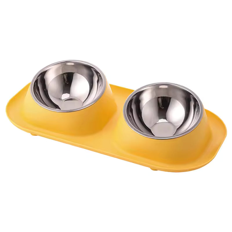gamelle chat TwinSteel Bowl yellow