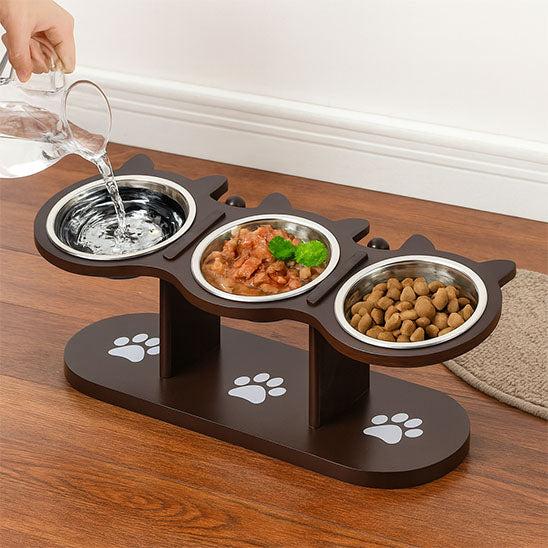 gamelle chat surélevée BlackThree remplie