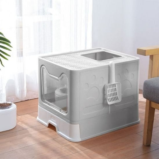 maison de toilette pour chat avec pelle