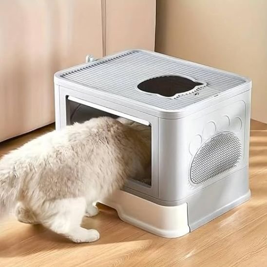 Maison de toilette pour chat | CleanComfort - Chat Ronronne