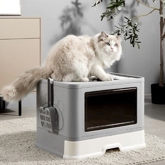 Maison de toilette pour chat | CleanComfort - Chat Ronronne