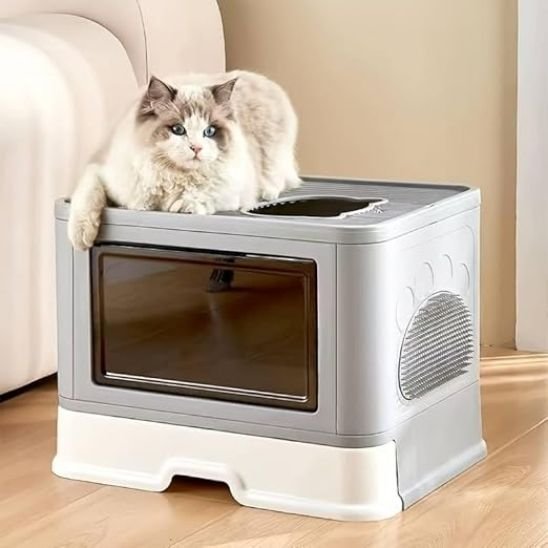 Maison de toilette pour chat | CleanComfort - Chat Ronronne