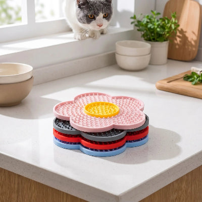 présentation variantes tapis de léchage chat la buccolique