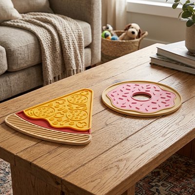 Tapis de lechage  deux variantes sur table