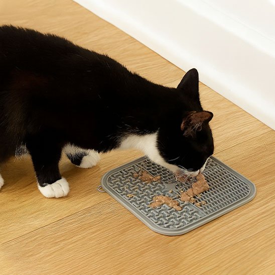 Tapis de lechage gris
